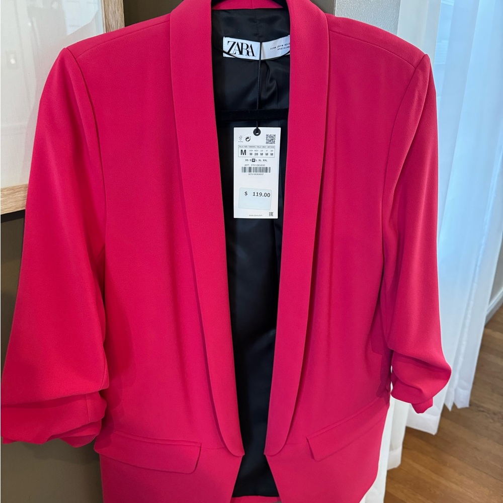Zara Women's Pink Blazer Jacket